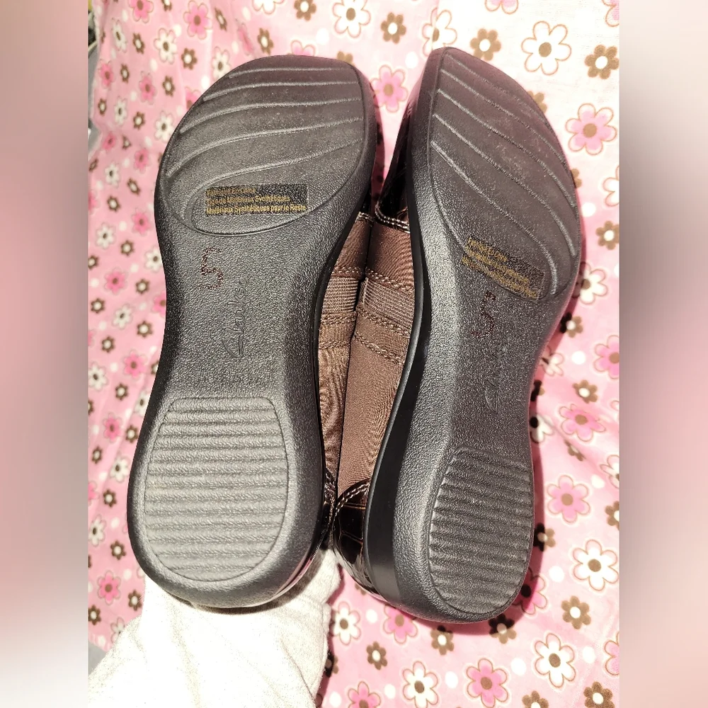 Clarks Gael Beam Casual Comfort Slip On Clog Size 6.5 Med 26104691 Brown Copper
